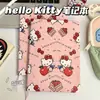 Caderno Dura Capa Couro Série Fofa Hello Kitty Gatinho Diário Estudante com Páginas Coloridas