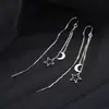 Pendientes de Estrella y Luna para Mujer, Pendientes de Borla de Verano, Estilo Elegante de Celebridad de Internet, Pendientes Largos Sencillos, Diseño de Nicho