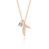 Collar de Pez Gurnardo de Plata S925 para Mujer Lujo Ligero Moda Nicho Sentido del Diseño Cadena de Cola de Pez Diamante Joyería al por Mayor