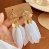 Brincos Boêmios com Franjas, Brincos Longos de Pena Estilo Étnico, Novo Estilo Popular, Brincos de Grife da Moda da Internet