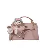 Bolsa de mão simples com fivela estilo nicho coreano Bolsa Kelly bolsa de ombro texturizada cor sólida estilosa bolsa transversal popular de PU