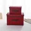 Caja de Almacenamiento No Tejida para Hogar Coche Plegable a Prueba de Polvo Caja de Almacenamiento de Ropa con Tapa Tamaño Pequeño para Etiquetar