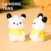 Resina 3D Dibujo Animado Color Sólido Sentado Pochacco DIY Creativo Hecho a Mano Decoración de Paisaje Adorno Accesorio Pequeño Accesorio