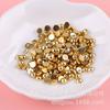 3/4/5/6/8/10mm Parche semicírculo dorado material para joyería perla de imitación cuentas DIY manualidades accesorios para uñas