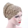 Novo Chapéu Turbante Floral Pequeno da Amazon, Touca de Algodão com Estampa de Leopardo para Quimioterapia, Touca para Coque de Cabelo em Estoque