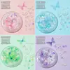 Conjunto de Adesivos para Maquiagem de Palco Patch de Floco de Neve Facial Infantil Maquiagem para Olhos de Noiva Decoração de Borboleta com Diamante Brilhante