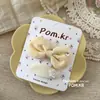 Coreano Nuevo Crema Tela Niñas Accesorios para el Cabello Lazo Clip para Cabello Roto Cuadros Color Puro Clip Bb Diadema Clip para el Cabello