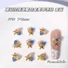 Accesorios de Aleación para Arte de Uñas Estrella de Mar Perla Incrustada con Diamantes Estilo Océano de Verano Decoración 3D para Uñas