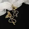 Colgante Vintage Incrustado de Diamantes Pendientes Geométricos, Pendientes Estilo Palacio Retro, Diseño de Nicho, Lujo Ligero y de Alta Gama
