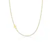 Amazon Transfronterizo Nuevo Collar de 26 Letras Collar con Colgante Lateral Joyería Linda, Pequeña y Sencilla para Mujer