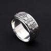Joyería de plata esterlina S925 al por mayor de fábrica anillo giratorio para hombre estilo coreano personalizado anillo para dedo índice tallado de mariposa