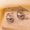 Pendientes de acero inoxidable de alta calidad, estilo europeo y americano, con diseño de nicho simple, de oro de 18 quilates, a la moda para mujer.