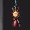 Colgante Conejo de Ensueño Palo de Rosa Conejito Lindo Cadena para Teléfono Bolso Llavero Conejo de Madera Colgante Pintado Conejo de los Deseos