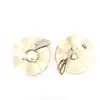 Botones Decorativos Metálicos Perla Hoja de Loto Botones de Abrigo Estilo Chanel Botones de Chaqueta Impermeable Botones de Suéter