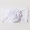 Nova Faixa de Cabeça Elástica Jacquard Europeia e Americana para Bebê Laço de Cabelo Fofo de Cor Pura Florzinha para Crianças Acessórios Finos para Bebê Quatro Estações
