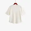 Suéter de Punto para Mujer Talla Grande con Cuello Semi Alto y Mangas Medias Otoño 2026 Top Base Holgado de Cinco Puntos 23709