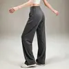 Pantalones de Yoga de Pierna Recta y Pierna Ancha para Mujer, Diseño de Bolsillo Trasero en la Cintura, Alta Elasticidad, No Sudorosos, Pantalones Largos Deportivos para Correr y Entrenamiento, Otoño Mujer