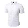 Camisa Branca de Comércio Exterior Masculina Manga Longa Não Amassa Corte Formal de Negócios Estilo Coreano Profissional Trabalho Terno Casual Branco Masculino