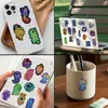 50 calcomanías de graffiti de astronautas de neón con temática espacial para decorar teléfonos, computadoras, cuadernos y botellas de agua, impermeables