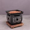 Parrilla Japonesa de Hierro Fundido Sartén Parrilla Plato Calentador con Vela Sartén Parrilla Wagyu Alcohol para Carbón Texto Carbón Parrilla de Carbón