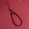 Lanyard de Muñeca para Teléfono Corto Tejido a Mano, Pulsera Anillo para Mujeres, Duradero y Exquisito, con Diseño de Loto y Vintage