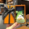 Llavero Colgante de Zongzi del Festival del Bote del Dragón Tejido a Mano Examen de Admisión Universitaria Regalo Creativo Colgante de Bolsa de Caricatura Lindo Caja de Regalo