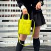 Nuevo bolso de mano Cartero de dos capas de cuero de color liso, tejido a mano, moderno, sencillo, combinable, para hombro y bandolera.