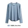 Ropa Deportiva de Manga Larga para Otoño para Mujer, Secado Rápido, Transpirable, Capa Base para Entrenamiento de Carrera al Aire Libre, Top de Yoga de Alta Elasticidad