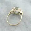 Huajie deseo Explosiones Anillo de Zirconia Azul Marino de Oro de 18 Quilates Anillo de Vacaciones para Mujer Transfronterizo Europeo y Americano Salida de Fábrica