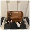 Bolso de Silla de Cuero Gamuzado Estilo Coreano con Gran Capacidad, Elegante Bolso Cuadrado Pequeño Cruzado al Hombro para Mujer Nueva Moda 2025