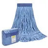 Mopa de cera de hilo de algodón cabeza de mopa reemplazo de cabeza de mopa casera antigua paño para empujar polvo de mopa cabeza de paño desmontable a presión paño para fregar el suelo paño para quitar el polvo