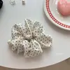 Scrunchie de Renda Branca para Mulheres, Elástico de Cabelo Retro Francês de Alta Qualidade, Corda de Cabelo Nova Moda 2025