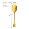 Acero Inoxidable 304 Cuchara de Postre Hogareña Mango Redondo Vajilla Cuchara Cuchara para Comer Multifuncional Cuchara para Snacks Pasteles Cuchara de Postre