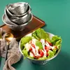 Acero Inoxidable 304 Tazón para Ensalada Doble Capa Martillado Tazón para Fideos Fríos Tazón en Forma de V Tazón Cónico Tazón para Postre y Smoothie Tazón Comercial para Ramen