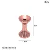 Base metálica electroplateada multicolor de cintura delgada, soporte simple para adornos con forma de bambú, accesorio de decoración para manualidades de joyería