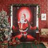 Cortinas Terminadas Transfronterizas de Amazon Estilo Navideño Americano Cortinas Estampadas Semi-Opacas Sin Perforaciones Sala de Estar Dormitorio Comedor