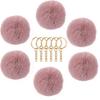 Bola de Pelo de Conejo Rex, Bola de Pelo Artificial, Accesorios para Joyería DIY, Llavero, Colgante de Bola de Pelo de Imitación, Esponjoso Creativo
