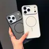 Funda de Teléfono Magnética de Color Sólido tipo Piel de Color Contrastante Adecuada para Apple 17Promax Dos en Uno Iphone16 Antideslizante Diseño Simple