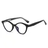 Óculos de Moda Olho de Gato Novos Transfronteiriços Sem Grau Lentes Simples Europeias e Americanas Armação de Óculos Simples em Tr90+ Propionato para Mulheres