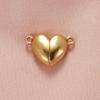Cierre Magnético en Forma de Corazón de Acero Inoxidable Accesorios de Joyería de Acero Titanio DIY Pulsera para Pareja Collar Colgante en Forma de Corazón de Durazno Colgante de Joyería