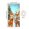 Nova capa de porta verde monstro Grinch transfronteiriça tecido de fundo decoração de atmosfera cortina de porta de Natal pano para pendurar bandeira de capa de porta
