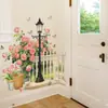 Lámpara de Calle para Jardín Estilo Europeo Simulado Fun-C190 Flor Entrada Sala de Estar Decoración Embellecimiento del Hogar Pegatina de Pared Autoadhesiva