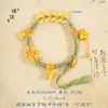 Puzuo 2025 Coleção Popular de Pulseiras Prontas: Dragão e Fênix Banhados a Ouro, Cuia, Moedas dos Cinco Imperadores, Cadeado de Ouro Quebrado, Pulseira e Colar para Mulheres
