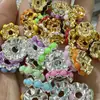 Anillos de Diamante Ufo de Macarrón Coloridos, Separadores de Anillo de Rueda de Cobre Puro, Cuentas Espaciadoras para Bolígrafo de Pulsera de Abalorios DIY, Accesorios de Joyería
