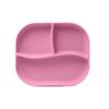 Cross-border novo de silicone infantil prato de jantar placa de sucção tigela integrada divisória prato de jantar bebê grau de alimentos suplementar talheres de mesa