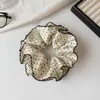 Goma para el pelo de encaje con lunares y bloques de color blanco y negro, estilo coreano, a la moda, versátil, goma para el pelo de alta gama, accesorio para el pelo, elegante cuerda para el pelo para mujer