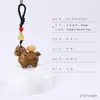 Cadena para Teléfono Móvil con Borla Colgante Caballo del Zodiaco de Madera de Durazno Sándalo Verde Llavero para Hacerse Rico Rápido Encanto de Bolsa de Buena Suerte Año del Caballo