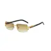 Gafas de Sol Cuadradas Decorativas sin Marco de Guepardo Transfronterizas, Gafas de Sol Metálicas Retro Coloridas con Cabeza de Leopardo para Hombres y Mujeres, Gafas de Sol Transfronterizas