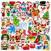 50 peças Adesivos de Grafite do Papai Noel de Natal Mala Caderno Patinete Geladeira Copo de Água Adesivos à Prova d'Água
