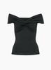 Comércio exterior roupas femininas torção design de manga curta T-shirt primavera top desgaste exterior das mulheres temperamento suave casual cross-border roupas femininas
